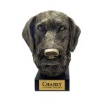 Bronze Hund Statue 04 "Dackel Drahthaarig"